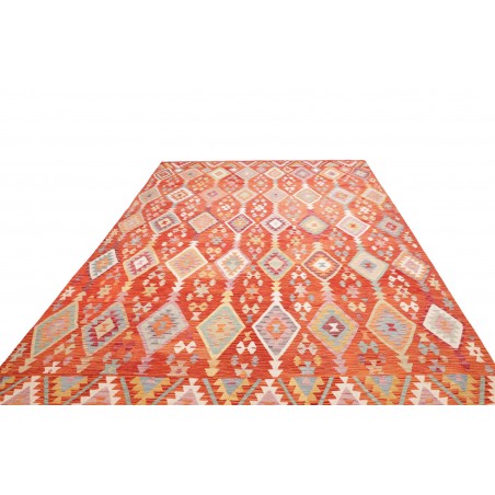 Tappeto Kilim Afghanistan arancione marrone 252x358