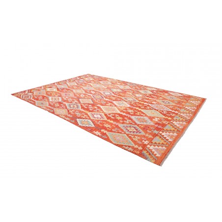 Tappeto Kilim Afghanistan arancione marrone 252x358