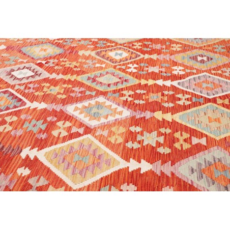 Tappeto Kilim Afghanistan arancione marrone 252x358