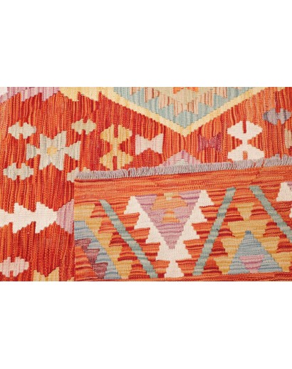 Tappeto Kilim Afghanistan arancione marrone 252x358