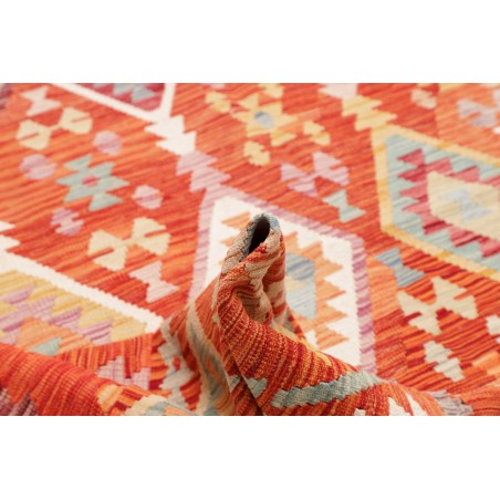Tappeto Kilim Afghanistan arancione marrone 252x358