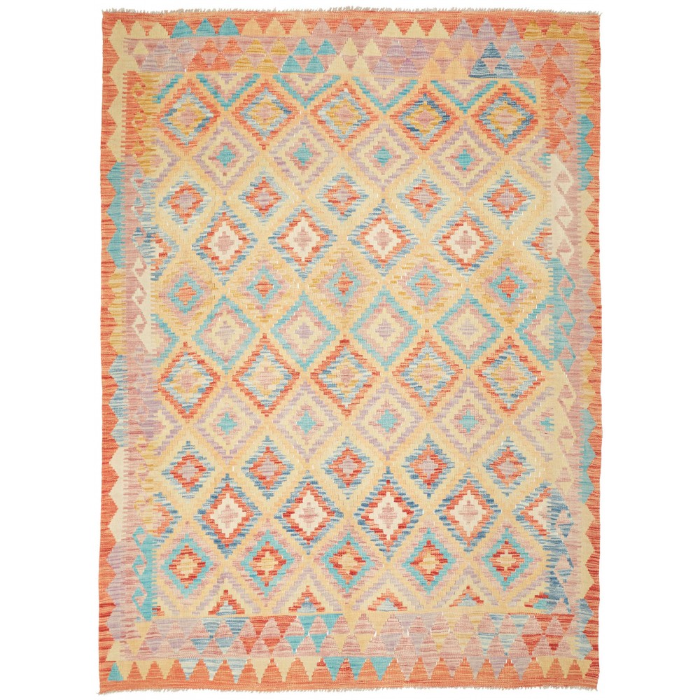 Tappeto Kilim Afghanistan marrone arancione 180x240