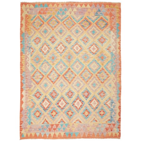 Tappeto Kilim Afghanistan marrone arancione 180x240
