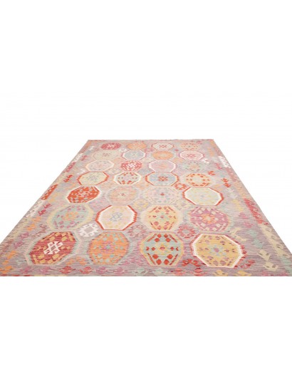Tappeto Kilim Afghanistan beige bianco 252x356