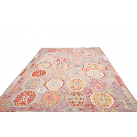 Tappeto Kilim Afghanistan beige bianco 252x356