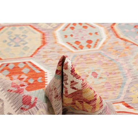 Tappeto Kilim Afghanistan beige bianco 252x356