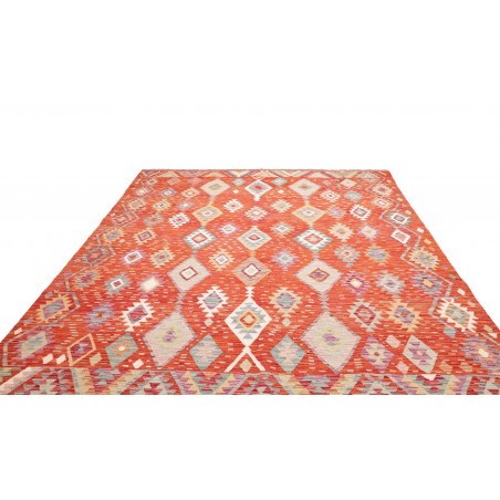 Tappeto Kilim Afghanistan arancione bianco 248x301