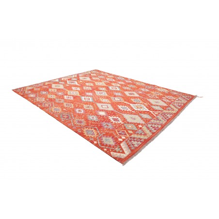 Tappeto Kilim Afghanistan arancione bianco 248x301