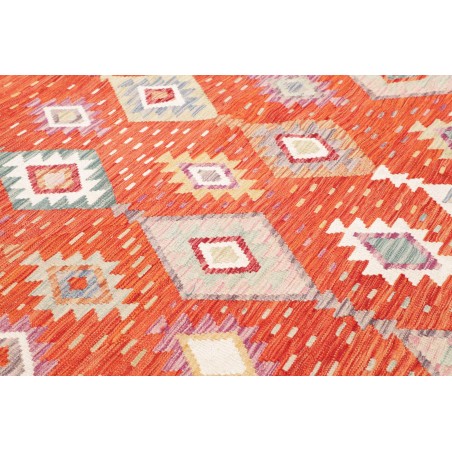 Tappeto Kilim Afghanistan arancione bianco 248x301