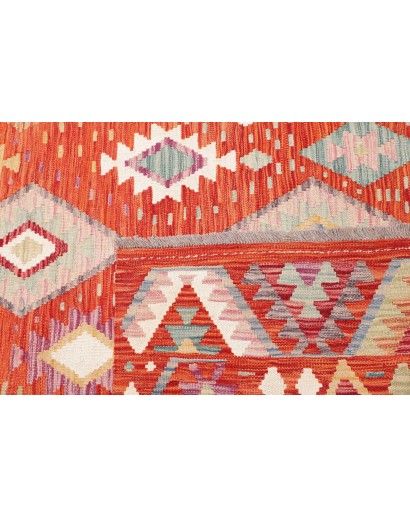 Tappeto Kilim Afghanistan arancione bianco 248x301