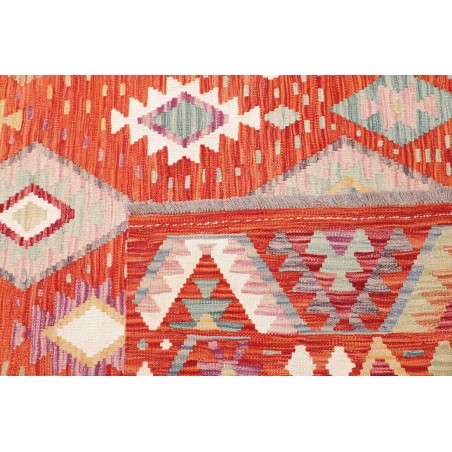 Tappeto Kilim Afghanistan arancione bianco 248x301