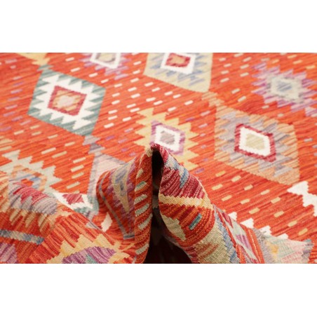 Tappeto Kilim Afghanistan arancione bianco 248x301