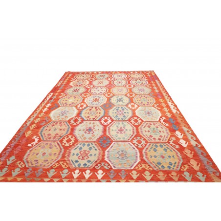 Tappeto Kilim Afghanistan marrone giallo 255x354