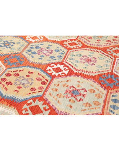 Tappeto Kilim Afghanistan marrone giallo 255x354