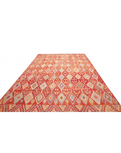 Tappeto Kilim Afghanistan arancione rosso 255x357