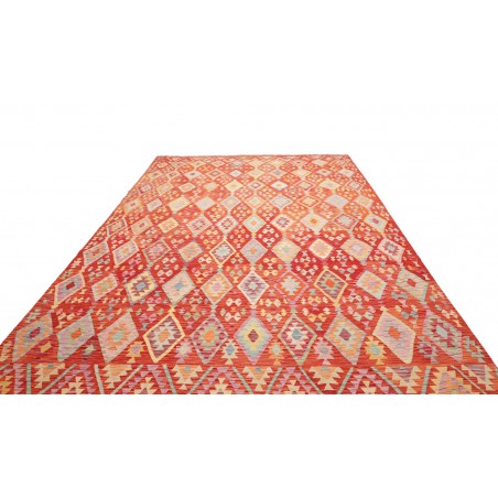 Tappeto Kilim Afghanistan arancione rosso 255x357