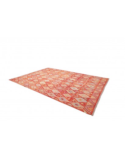 Tappeto Kilim Afghanistan arancione rosso 255x357