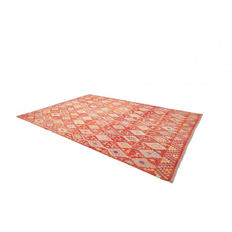 Tappeto Kilim Afghanistan arancione rosso 255x357