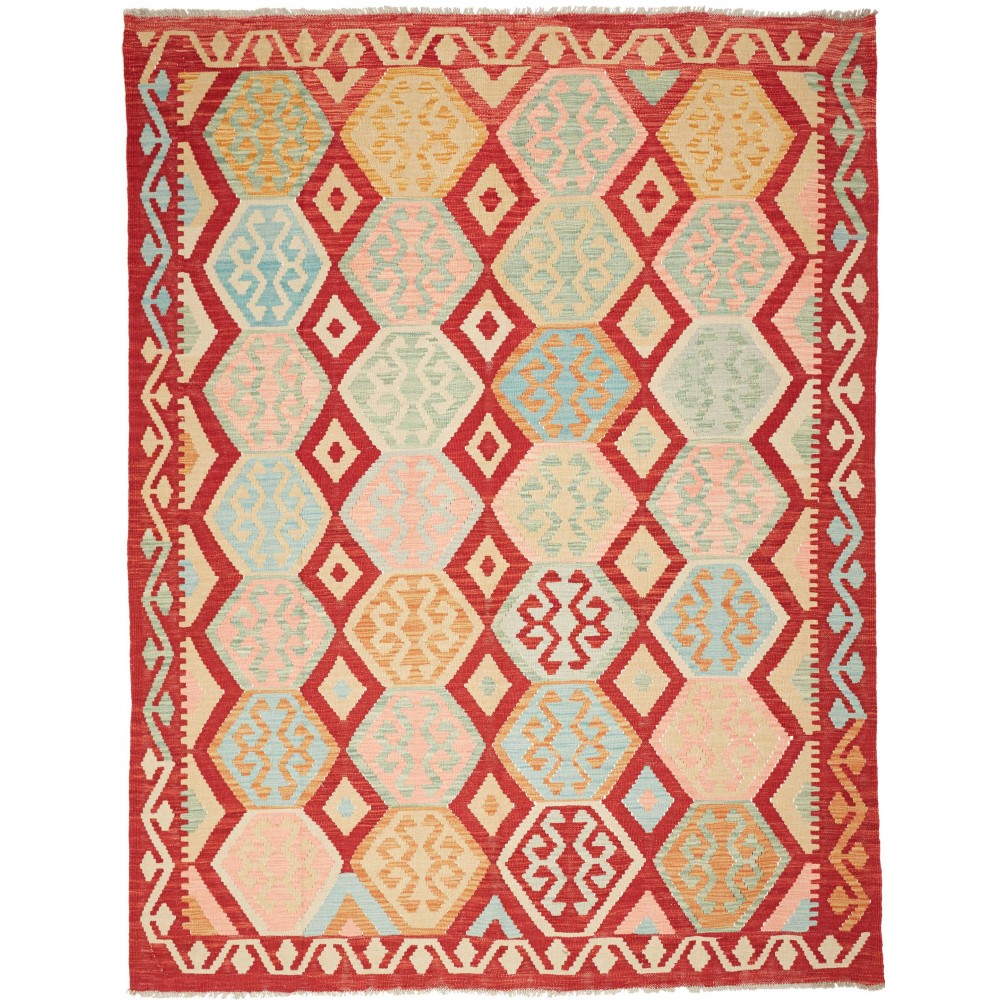 Tappeto Kilim Afghanistan marrone 185x241 Tappeto Kilim Afghanistan marrone 185x241