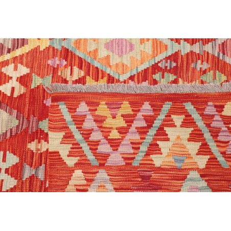 Tappeto Kilim Afghanistan arancione rosso 255x357