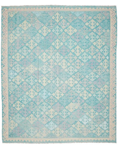 Tappeto Kilim Afghanistan beige blu 247x297
