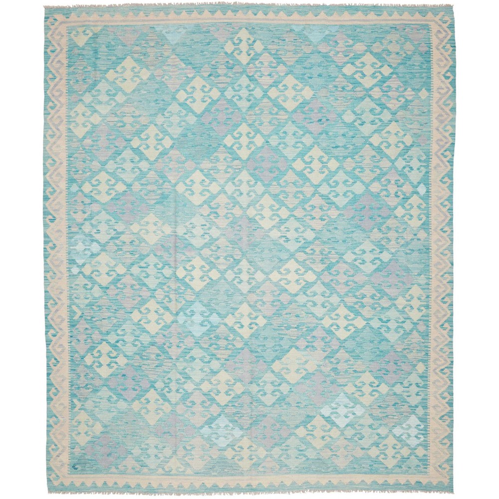 Tappeto Kilim Afghanistan beige blu 247x297