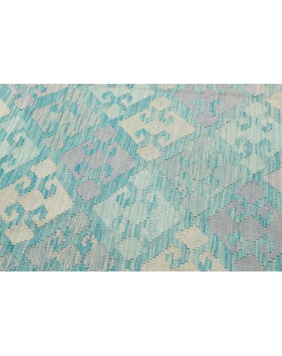 Tappeto Kilim Afghanistan beige blu 247x297