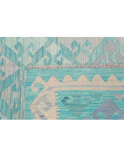 Tappeto Kilim Afghanistan beige blu 247x297