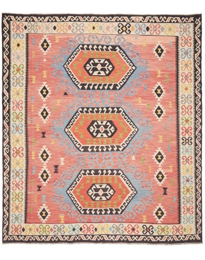 Tappeto Kilim Afghanistan marrone arancione 264x297
