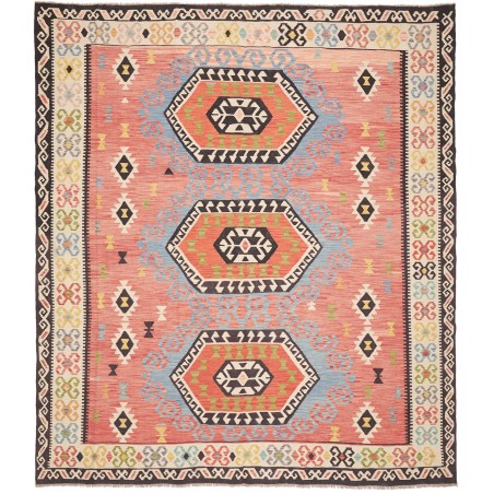 Tappeto Kilim Afghanistan marrone arancione 264x297