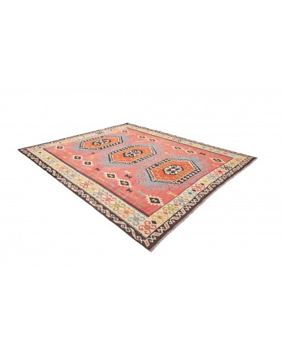Tappeto Kilim Afghanistan marrone arancione 264x297