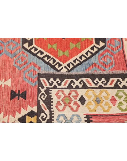 Tappeto Kilim Afghanistan marrone arancione 264x297