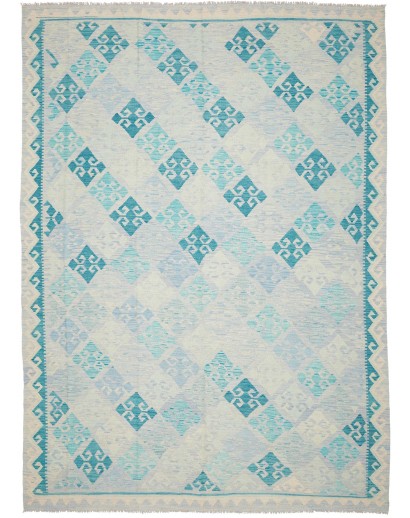 Tappeto Kilim Afghanistan beige bianco 250x349