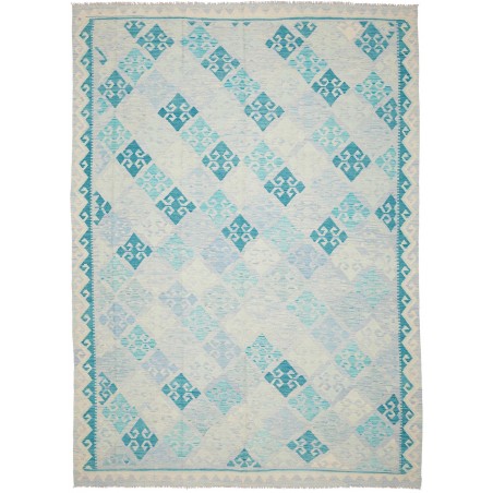 Tappeto Kilim Afghanistan beige bianco 250x349