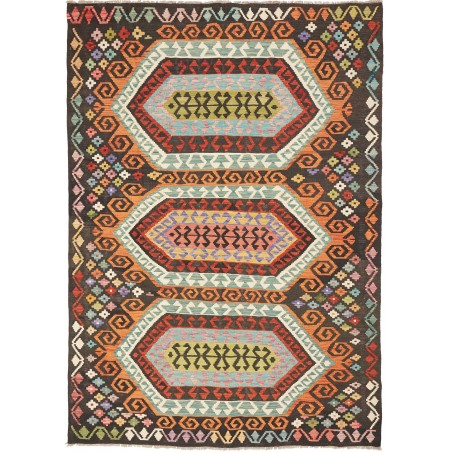 Tappeto Kilim Afghanistan bianco grigio 178x248