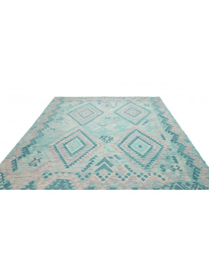 Tappeto Kilim Afghanistan beige blu 246x284