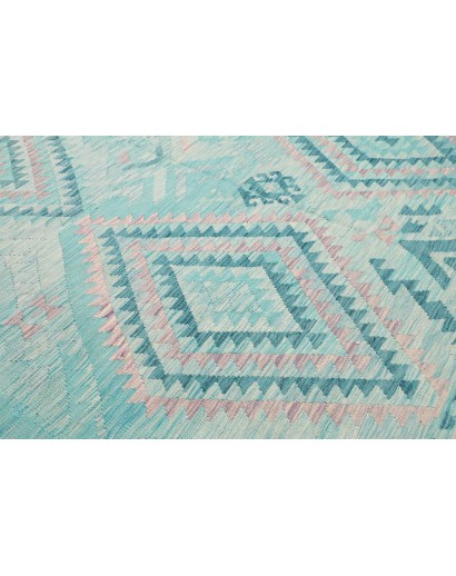 Tappeto Kilim Afghanistan beige blu 246x284