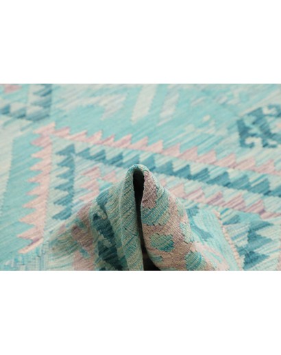 Tappeto Kilim Afghanistan beige blu 246x284