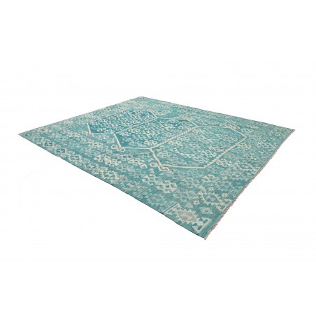 Tappeto Kilim Afghanistan azzurro bianco 256x308