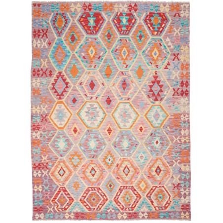 Tappeto Kilim Afghanistan beige verde 181x246