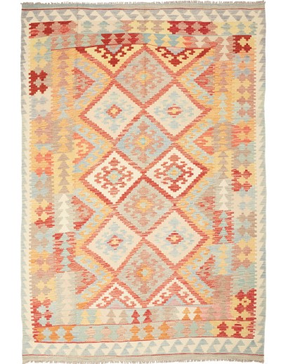 Tappeto Kilim Afghanistan giallo marrone 173x255