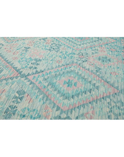 Tappeto Kilim Afghanistan beige blu 252x293