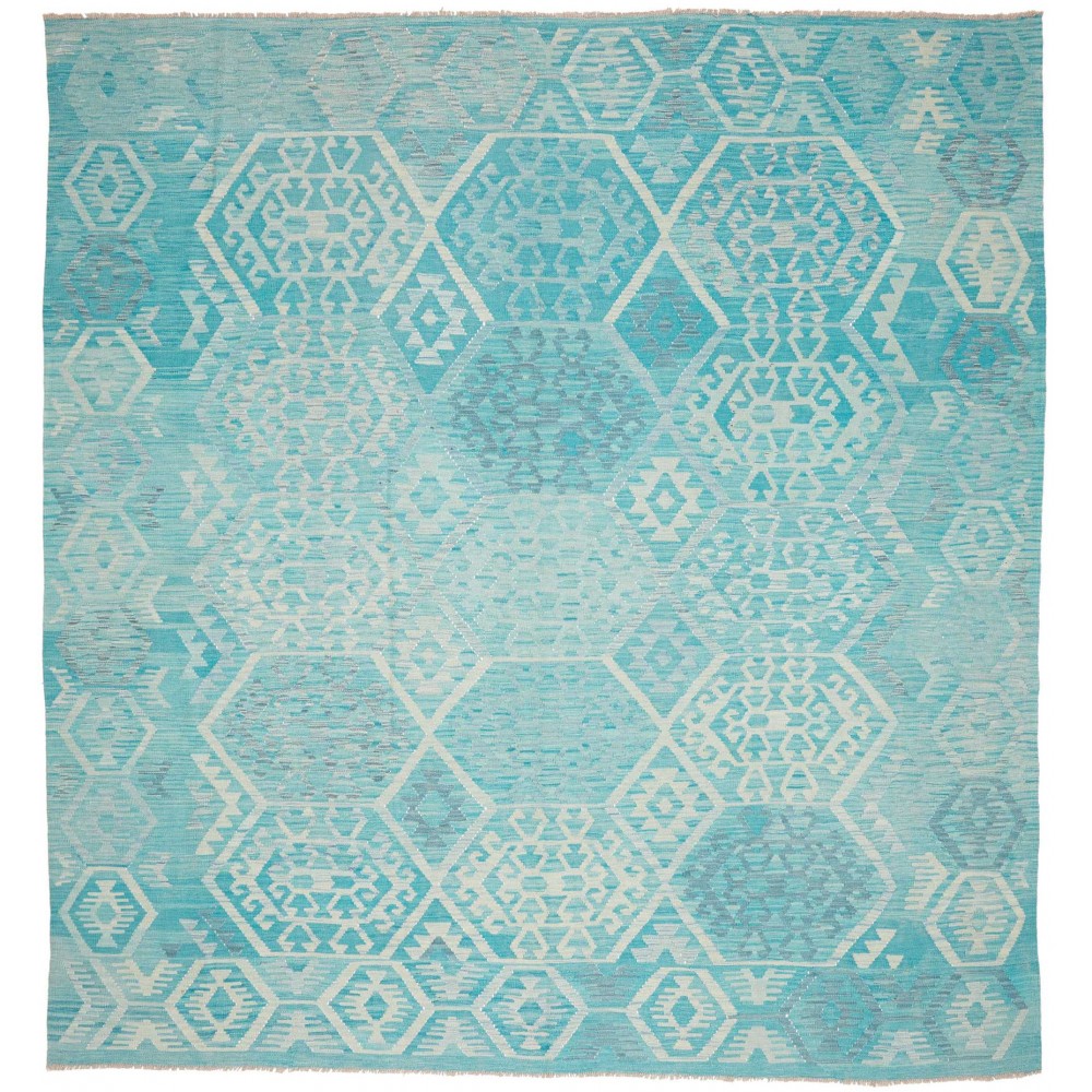 Tappeto Kilim Afghanistan azzurro 270x290