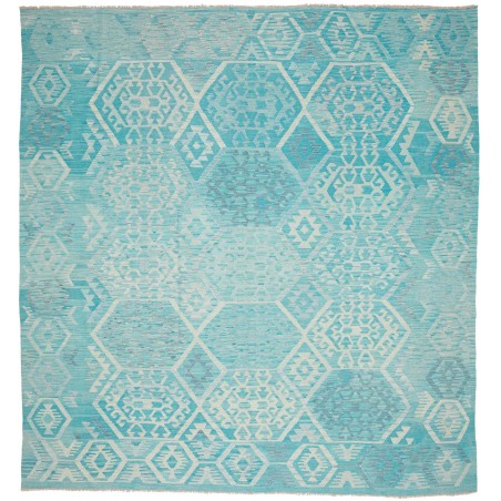 Tappeto Kilim Afghanistan azzurro 270x290