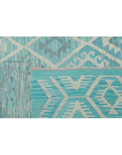 Tappeto Kilim Afghanistan azzurro 270x290