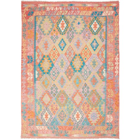 Tappeto Kilim Afghanistan marrone verde 179x250