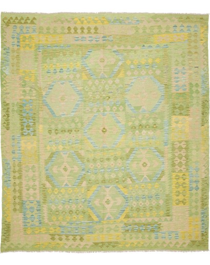 Tappeto Kilim Afghanistan marrone verde 253x292