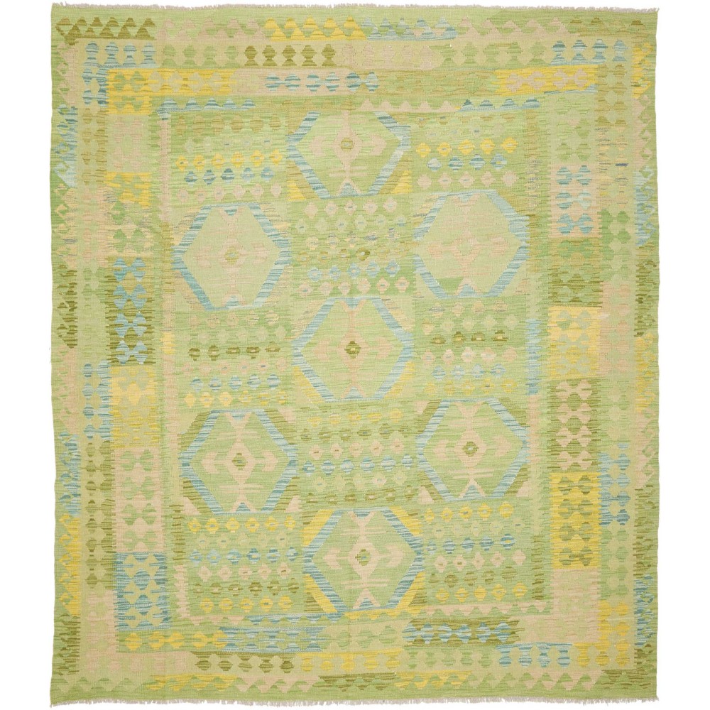 Tappeto Kilim Afghanistan marrone verde 253x292