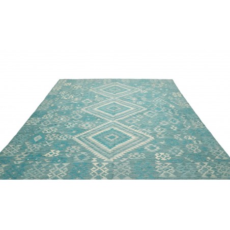 Tappeto Kilim Afghanistan verde bianco 255x298