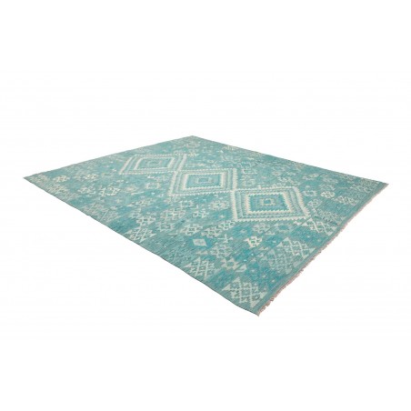 Tappeto Kilim Afghanistan verde bianco 255x298
